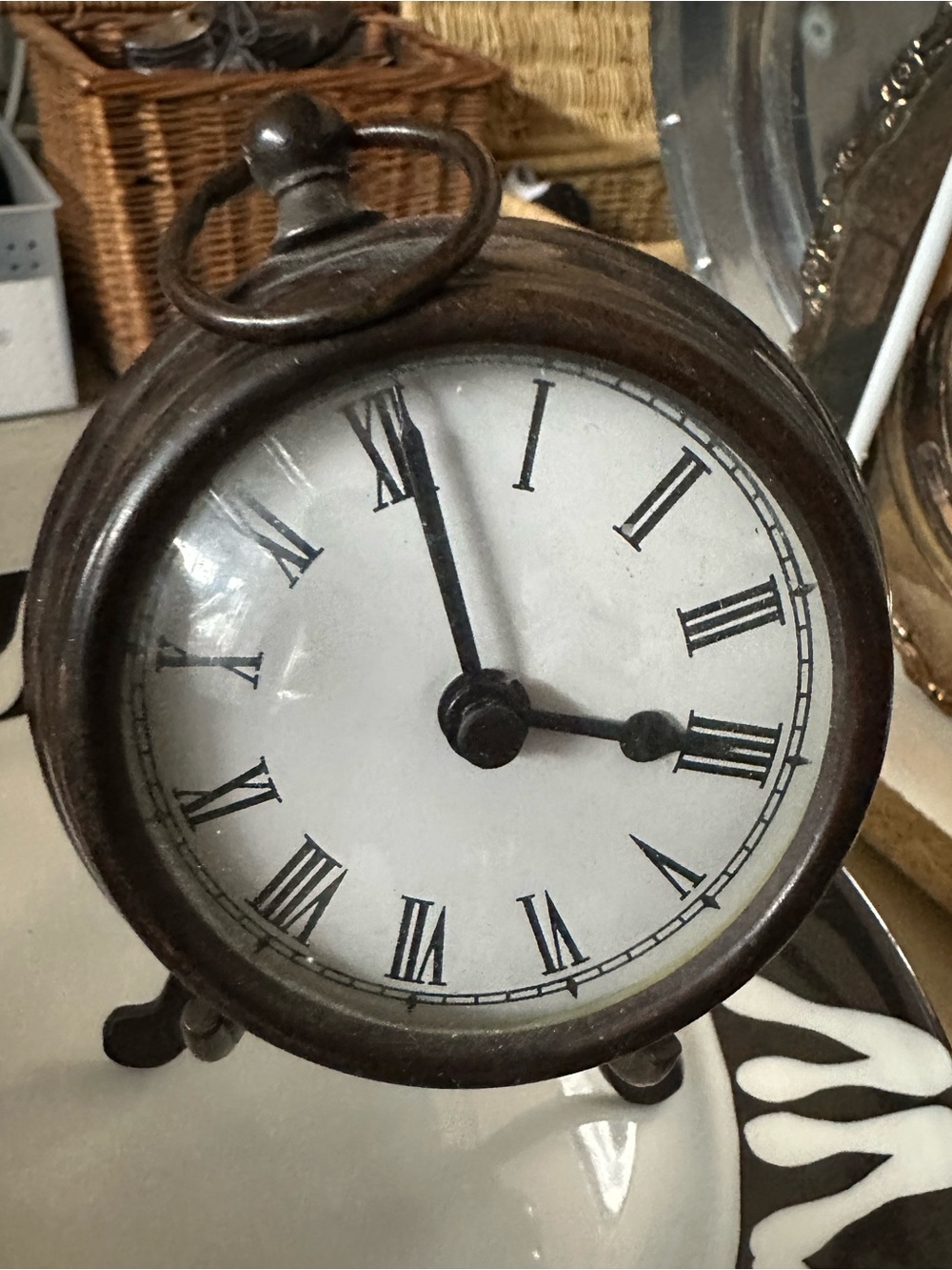 Tabletop Size Clock on Easel Stand